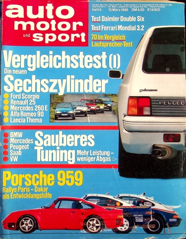 Deckblatt Auto Motor und Sport (06/1986)